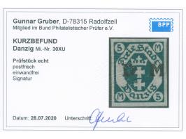 1922, Kleines Staatswappen 5 M. schwärzlichopalgrün, ungezähnt, postfrisch, tadellos, sign. Zumstein, Kurzbefund Gruber BPP (
