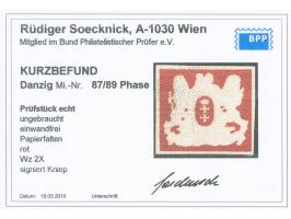 1921, Großes Staatswappen, roter Phasendruck, Wasserzeichen 2Y, sauber ungebraucht, herstellungsbedingte Papierfalten, tadell