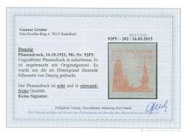 1921, Tuberkulose-Woche 1,20 M., ungezähnter Phasendruck in ockerbraun, nur der Hintergrund gedruckt, sauber ungebraucht, tad