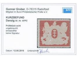 1921, Großes Staatswappen 5 M., einfarbiger Probedruck, sauber ungebraucht, tadellos, Katalognummer mit Bleistift vermerkt, K
