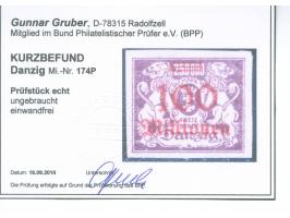 1923, Staatswappen 100 Mill. auf 250000 M., ungezähnter Probedruck, sauber ungebraucht, tadellos, Kurzbefund Gruber BPP (2010
