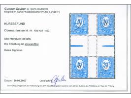 1920, Freimarken 4 Pfg. auf 20 Pfg. dunkelgraublau, Herzstück 1, gestempelt, tadellos, Kurzbefund Gruber BPP (2007)