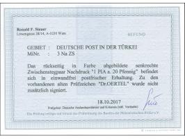 1884, Pfennig 1 P. auf 20 Pfg. ultramarin, Nachdruck, senkrechtes Zwischenstegpaar, postfrisch, tadellos, sign. Dr. Oertel, F