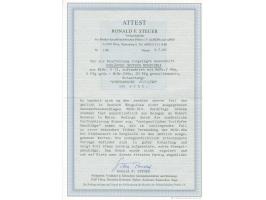 1890/98, Krone/Adler 5 Pfg. grün und 20 Pfg. mittelultramarin, gemeinsam auf Ganzsachenausschnitt 10 Pfg. Krone/Adler mit Ste