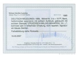 1897, Aufdruckausgabe 10 Pfg. lilarot, gestempelt, tadellos, sign., Fotobefund Jäschke-L. BPP (2007)