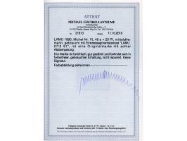 1890/91, Krone/Adler 20 Pfg. mittelultramarin, sauber gestempelt “LAMU 27/2 91”, tadellos, Fotoatteste Jäschke-L. BPP (2010) 