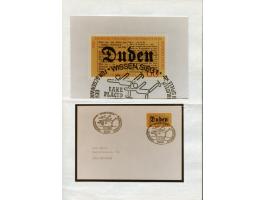 1980, 100 Jahre Rechtschreiblexiukon von Konrad Duden 60 Pfg., linke Markenhälfte gelblocker statt lebhaftocker, sauber geste