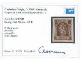 1925, Madonna von Blieskastel 45 C., ungezähnt, postfrisch, tadellos, unsigniert, Kurzbefund Geigle BPP (2025)
