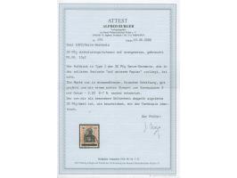 1920, Germania 30 Pfg. auf orangeweiß, gestempelt, einwandfrei. Fotoattest Burger BPP (2006)