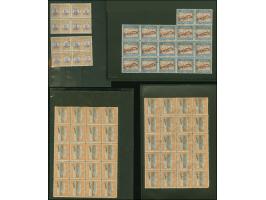 1913, Silistra issue part sheets mint never hinged and cancelled, including blocks of 20, very fine
