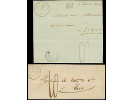 1849/51, GROSSHERZOGTUM, zwei kleine Faltbriefe je mit K2 ETTELBRÜCK, 1 x K1 “PD” und 1 x hs. “10”, rs. Ank. St. Diekirch bzw