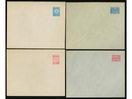 1908/13, Four postal stationery envelopes, 20 pa. and 1 pia., unused, fine (isfila cat. value 210€) (Isfila AN90-91, 109-10)