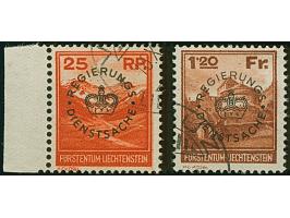 1933, Regierungs / Dienstsache Aufdruckausgabe beide Werte sauber gestempelt. 1,20 Fr Fotoattest Reinhardt (1988).
