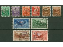 1932, Regierungs / Dienstsache Aufdruckausgabe kompletter Satz von zehn Werten, dabei 25 Rp auch mit rotem Aufdruck, je saube