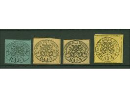 1852, Four stamps 1 b. to 4 b., well-margined, unused, fresh colours, fine, signed Bühler, Diena, Raybaudi, Friebe BPP, Vespe
