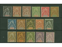 1906/07, complete set allegory up to 5 fr. violet, all unused and fine.
