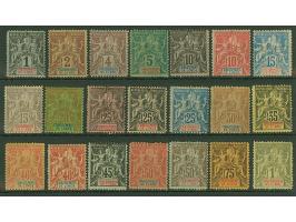 1892/1900, Two complete sets allegory up to 1 fr. violet, all unused and fine.
