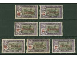 1943, France Libre seven overprinted values 15 ca. on 6 fa. unused (Mi.193), all other values mint never hinged, a very fine 