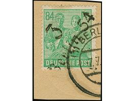 “3/Berlin 54” (Arge 3/14e) auf Arbeiter 84 Pfg., sauber gestempelt auf Briefstück, einwandfrei, sign. Busse BPP