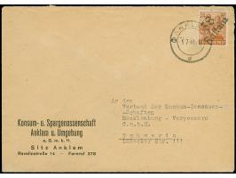 “38/Anklam” auf Arbeiter 24 Pfg., auf portogerechtem Fernbrief von “ANKLAM -5.7.48” nach Schwerin, Bedarfserhaltung, sign. He