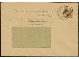 “38/Greifswald” auf Arbeiter 24 Pfg., auf portogerechtem Fernbrief von “GREIFSWALD -7.7.48” nach Brandenburg, Bedarfserhaltun