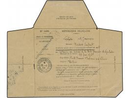 1904, Postal notification regarding a “valeur recouvrable” about 27 Fr.15 Cent., tied by CONSTANTINOPLE-GALATA 25.1.04 and on