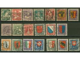 1915/23, Pro Juventute sieben verschiedene Serien, sauber gestempelt