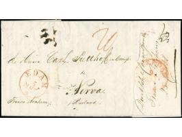1831, Folded envelope from Edam via Amsterdam to Narva. Ms. ‘Deutsche Corrospondenz Franco Arnhem’. Early Incoming Maritime M
