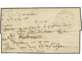 1853, Entire letter from Nauplion via Athens to Tripolitsa (Hellas Type II) with arrival mark on reverse, fine
