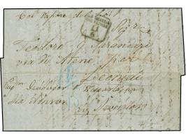 1860, Entire letter endorsed 'Col Vapore del Loit' (Lloyd) at top, addressed ‘Sig.r Teodoro G. Sarandopulo via di Atene per L