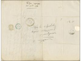 1841/57, Four entire letter showing cancellations of Athens, Agrinion, Syros and Patras, usual file folds, otherwise fine
