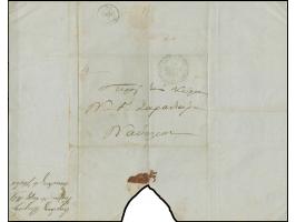 1841/57, Four entire letter showing cancellations of Athens, Agrinion, Syros and Patras, usual file folds, otherwise fine
