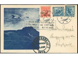 1939, First Glider Flight transporting mail Samskeid - Reykjavik 30.7.1939, illustrated card with special cachet, very fine (