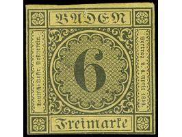 1854, 6 Kr. gelb, vollrandig an drei Seiten, unten leicht berührt, ohne Gummi, sign. Paul