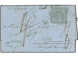 1858, British Protectorate 1815-1864: Folded envelope from CORFU 18/MAG with hand-stamp town cachet, endorsed ‘via Trieste’ t