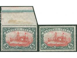 1916, 5 Mk grünschwarz dunkelkarmin, beide Typen postfrisch, BI vom oberen Bogenrand, AI signiert Bothe und Jäschke-L. BPP