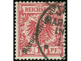 1897, 10 Pfg lebhaftlilarot, steiler Aufdruck sauber entwertet, doppelt signiert Mansfeld, Bothe und &nbsp;Jäschke-L. BPP