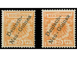 1897, 25 Pf in beiden Farben postfrisch, einwandfrei signiert Bühler und Steuer BPP
