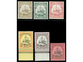 1905, Kaiseryacht aus 2½ H bis 60 H sechs postfrisch Werte, alle einwandfrei, 23a sign. Paulick BPP, höhere Werte sign. Bothe