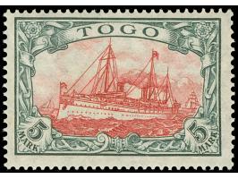 1905, Kaiseryacht 5 M Friedensdruck mit Zähnungslöcher 26:17, postfrisch, einwandfrei, signiert Bothe und Jäschke-Lantelme BP