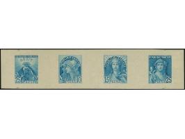 1924/25, Exposition internationale des arts décoratifs et industriels modernes à Paris: blue essai on small gummed sheet comb