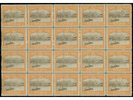 1913, Silistra issue part sheets mint never hinged and cancelled, including blocks of 20, very fine
