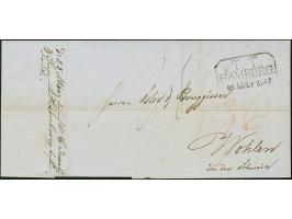 1842, Folded envelope with content written in St. Petersburg 19.3.1842, forwarded by agent “J.C. Jacoby &amp; Suse”, on front