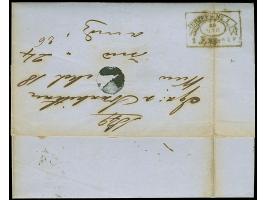 1848, Wien L2 vorderseitig vorderseitig auf zwei Briefen, rückseitig Fahnenstempel Briefs. No.1 / 1. Exp. 6 ¾ F in schwarz un