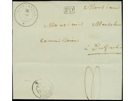 1849/51, GROSSHERZOGTUM, zwei kleine Faltbriefe je mit K2 ETTELBRÜCK, 1 x K1 “PD” und 1 x hs. “10”, rs. Ank. St. Diekirch bzw
