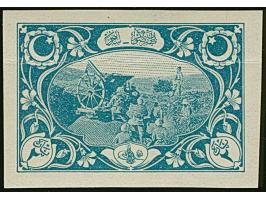 1917, Vienna printing 2 pa. greenish-blue without overprint, imperf, attractive variety, mint never hinged, horizontal crease