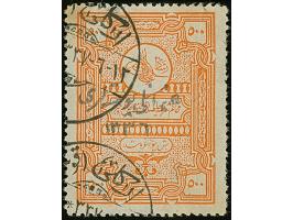 1920, 500  pia. orange handstamped 1336, clear cancelled ‘Eregli (Konya)’, no cut. Certificate Engler ‘without any faults’, f