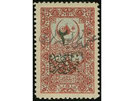 1920, Hejaz railway 2 pia. on 1 pia. lake and pale blue handstamped 1336, unused, very fine and fresh, rarity of Angora issue