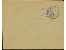 1921, Kilis 1 pia. violet on cigarette paper tied by Kilis bilingual cds. to unadressed envelope, fine, cert. Holcombe (1995)