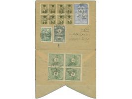 1921, Museum 1 pia. ultramarine typo overprinted large 1337 on local cover with philatelic mix franking tied on cover by 'ANG